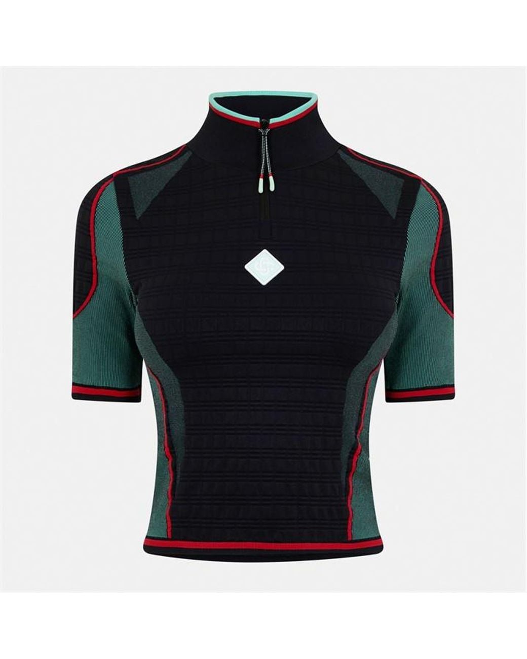 Casablanca Black Zipped Long Sleeve T-Shirt
