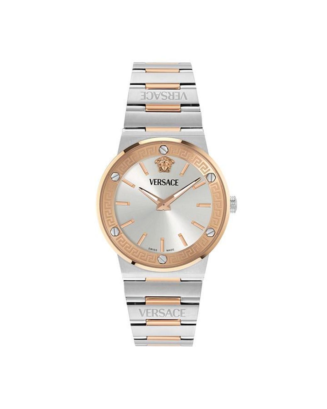Versace Metallic Greca Logo Aereo Watch for men