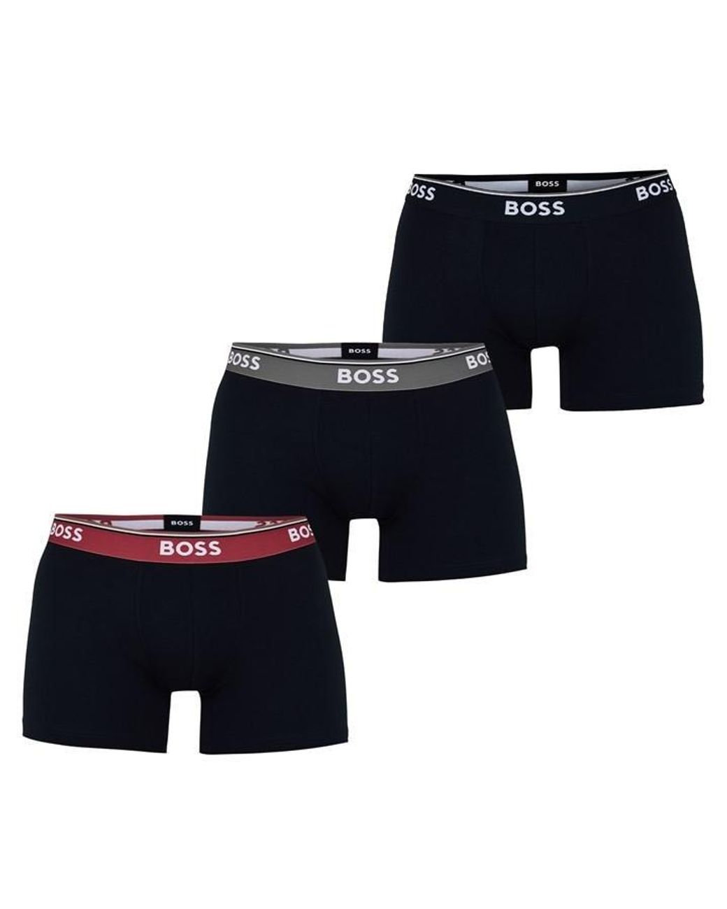 Boss Blue Bodywear 3Pk Power Boxer Shorts With Logo Detail for men