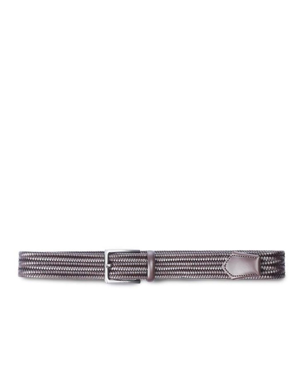 Boss Brown Semyo Woven Leather Belt for men