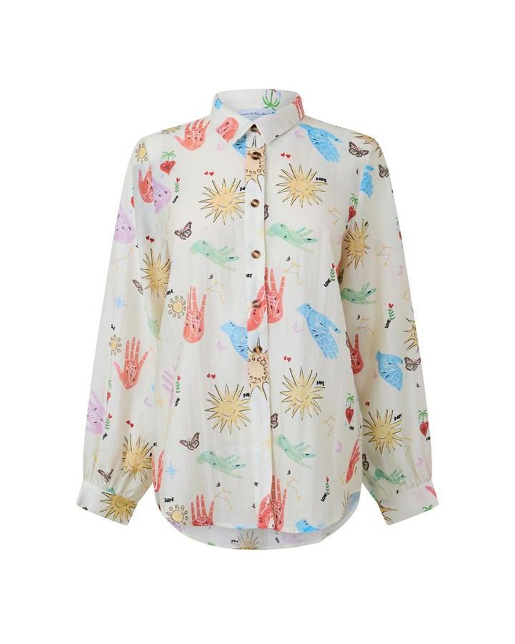 Never Fully Dressed Blue Long Sleeve Patterned Shirt