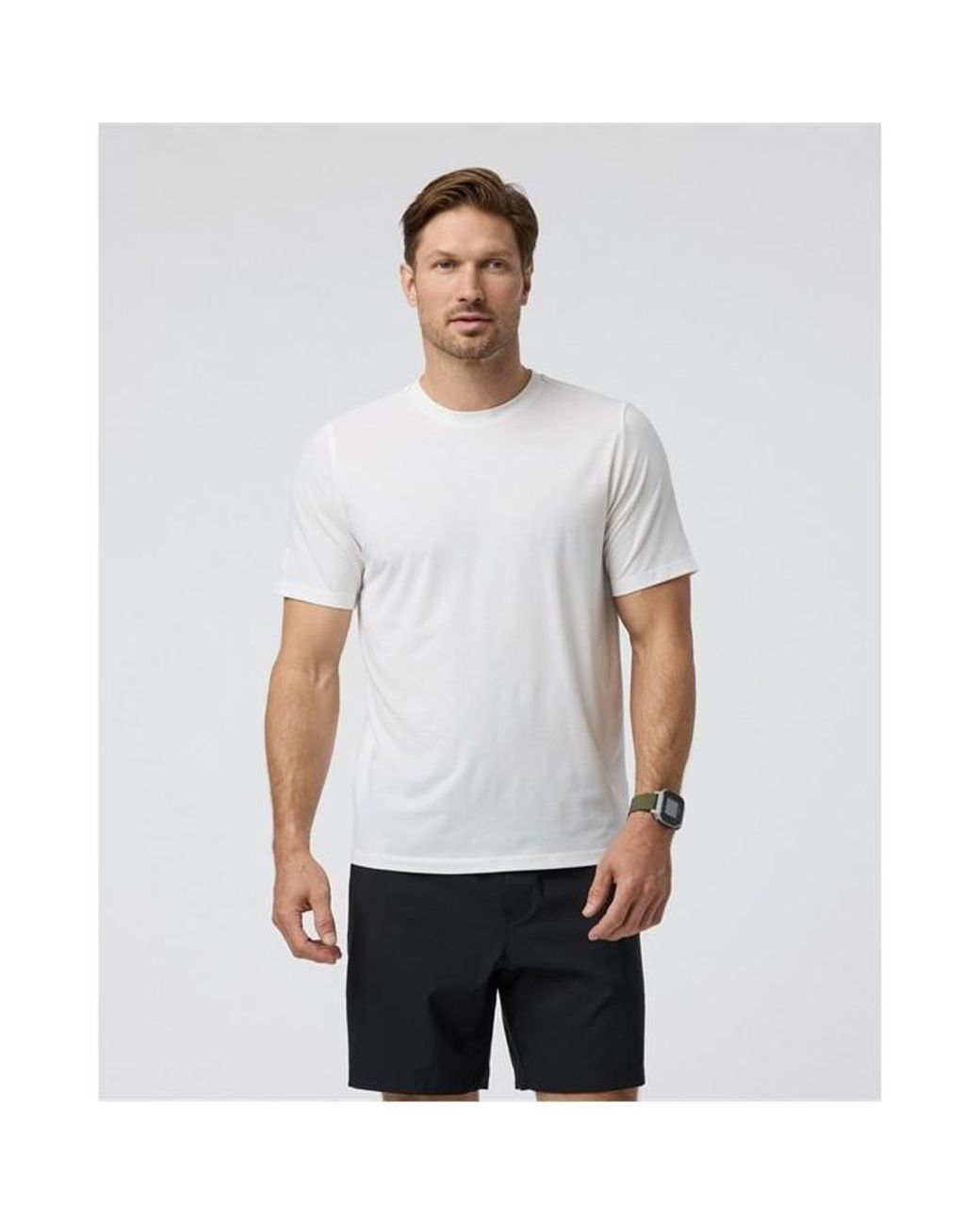 vuori White Short Sleeve Performance Gym Top for men