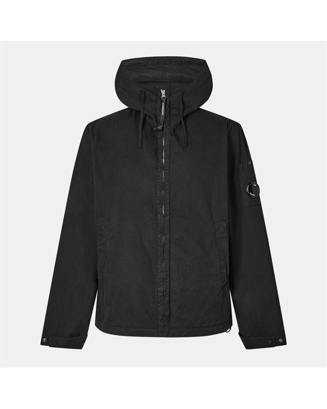 C P Company Black Garment Dyed Jacket for men