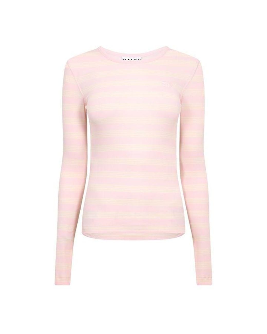 Ganni Pink Long Sleeve T-Shirt