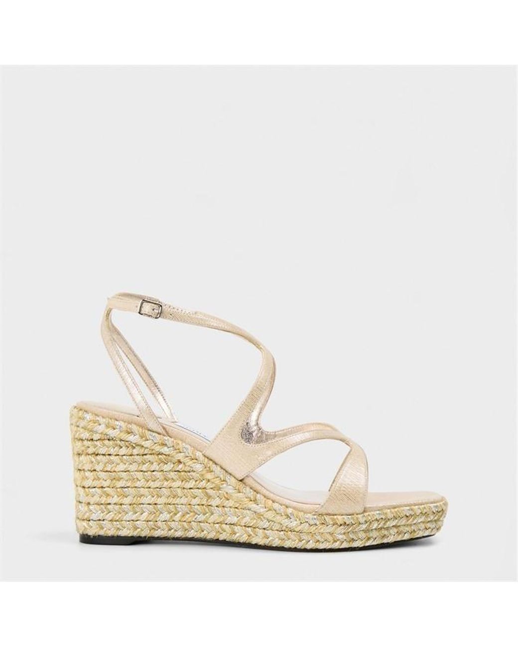 Jimmy Choo Natural Ayla Wedge Heeled Sandals