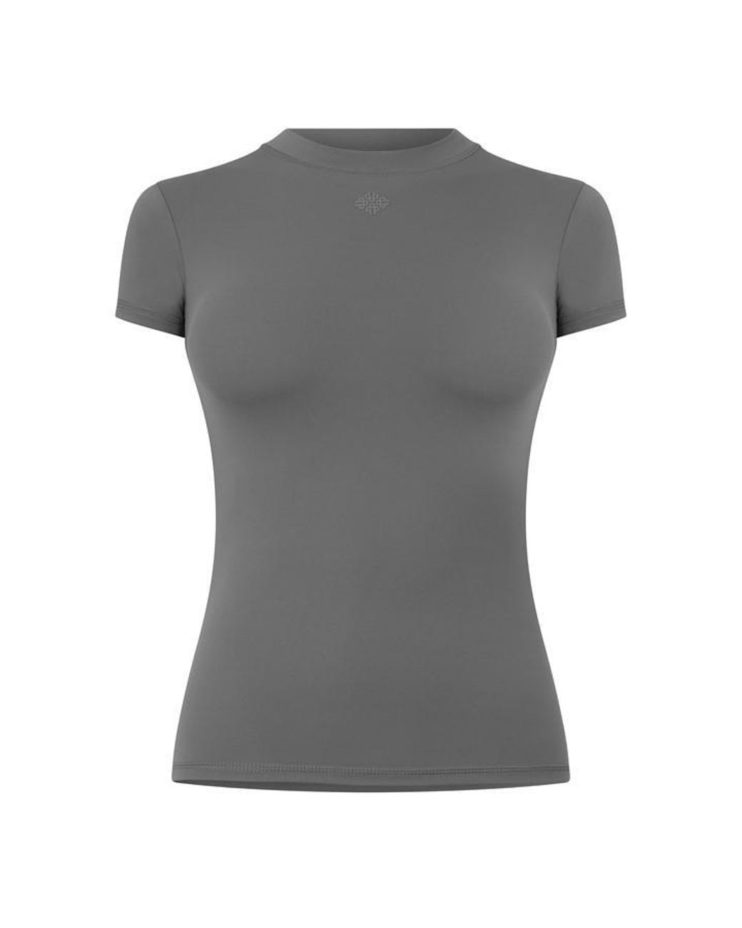 The Couture Club Gray Sculpting Stretch Emblem Baby T-Shirt