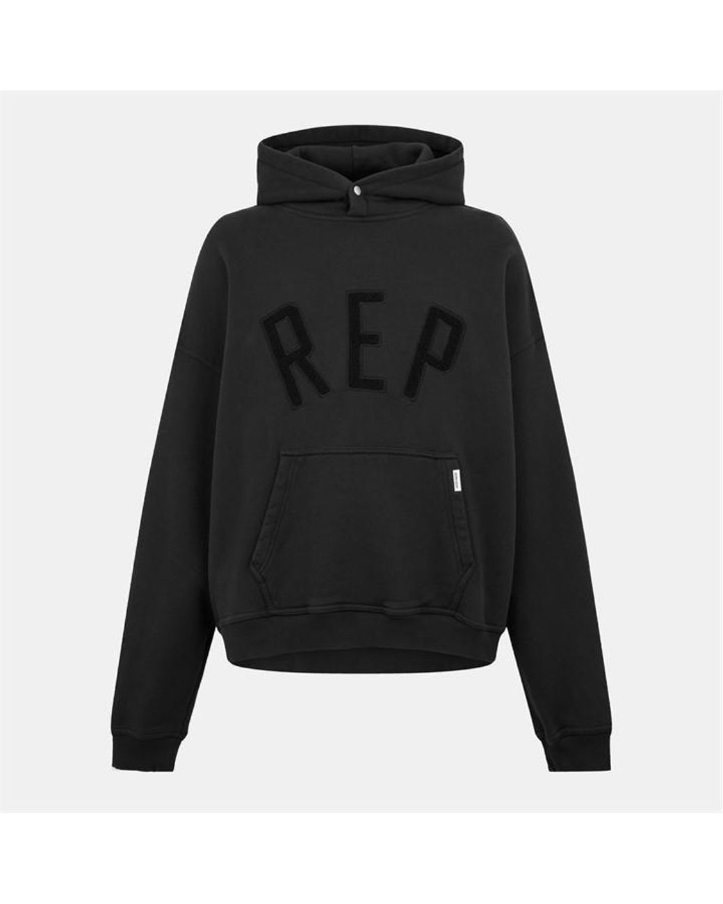 Represent Black Applique Pullover Hoodie for men
