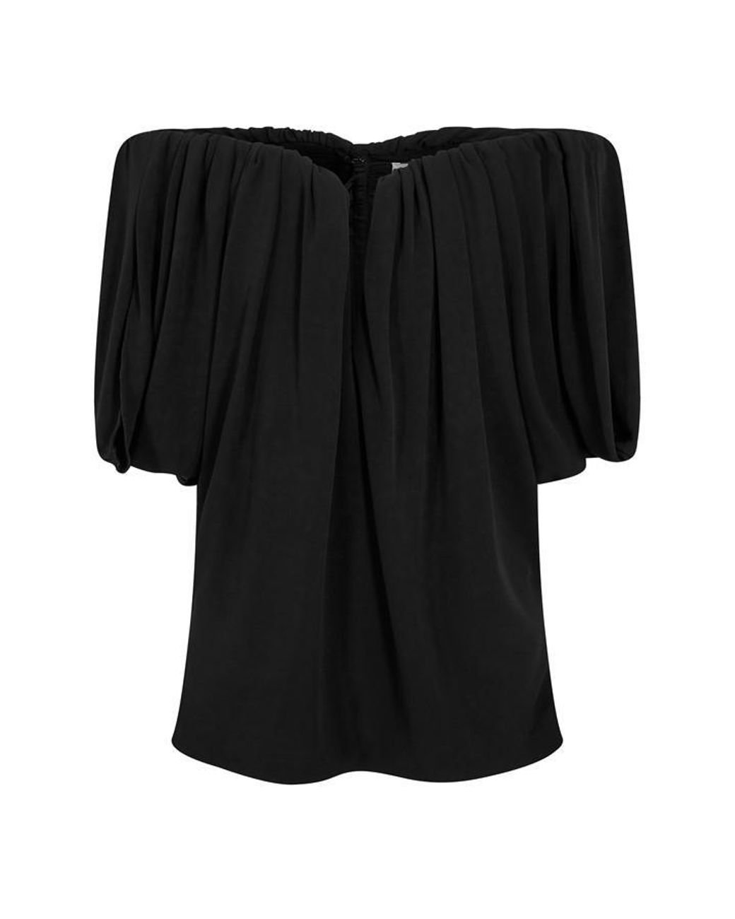 Stella McCartney Black Crepe Off Shoulder Top