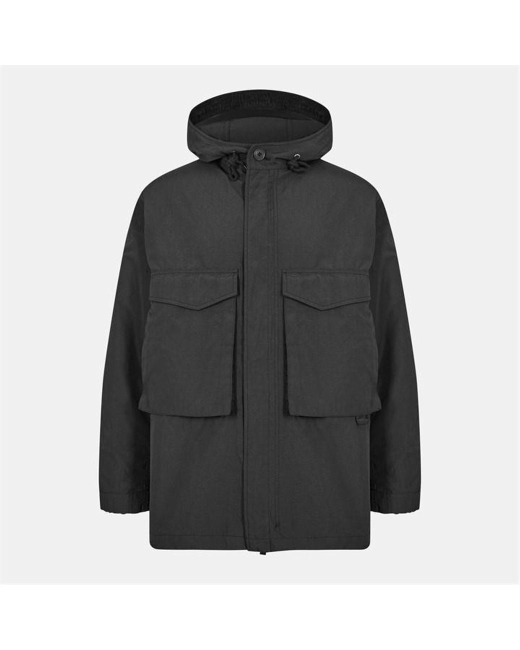 Snow Peak Black Takibi Rain Anorak for men