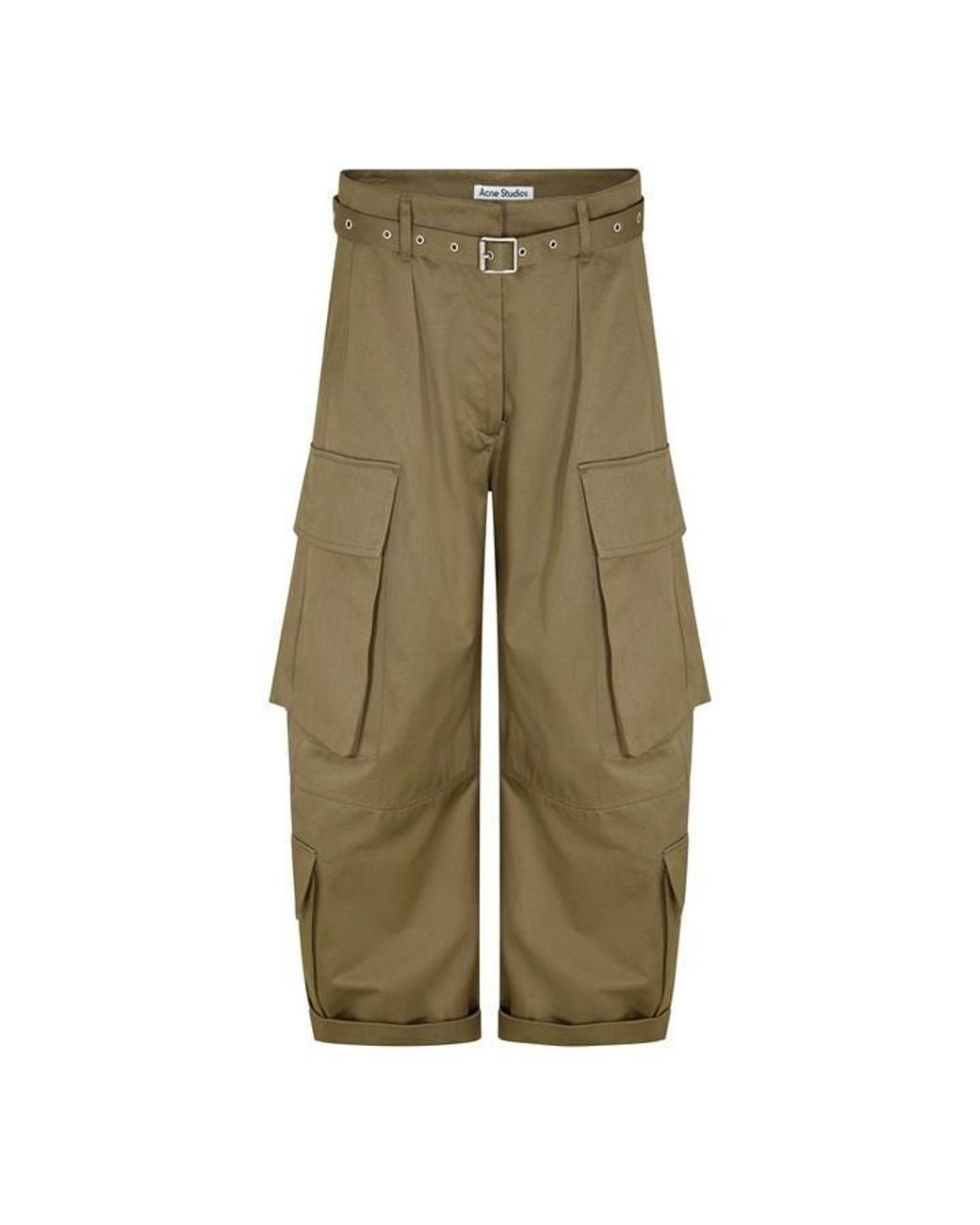 Acne Green Pama Cargo Trousers