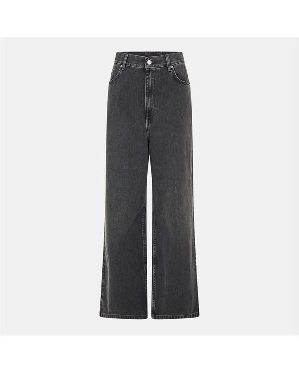 Axel Arigato Gray Clara Wide Leg Jeans