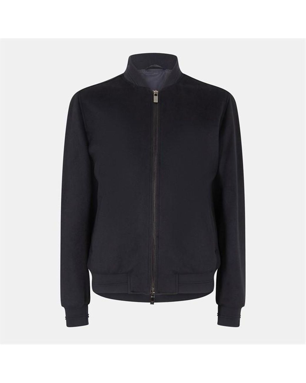 Pal Zileri Black Structured Bomber Jacket for men