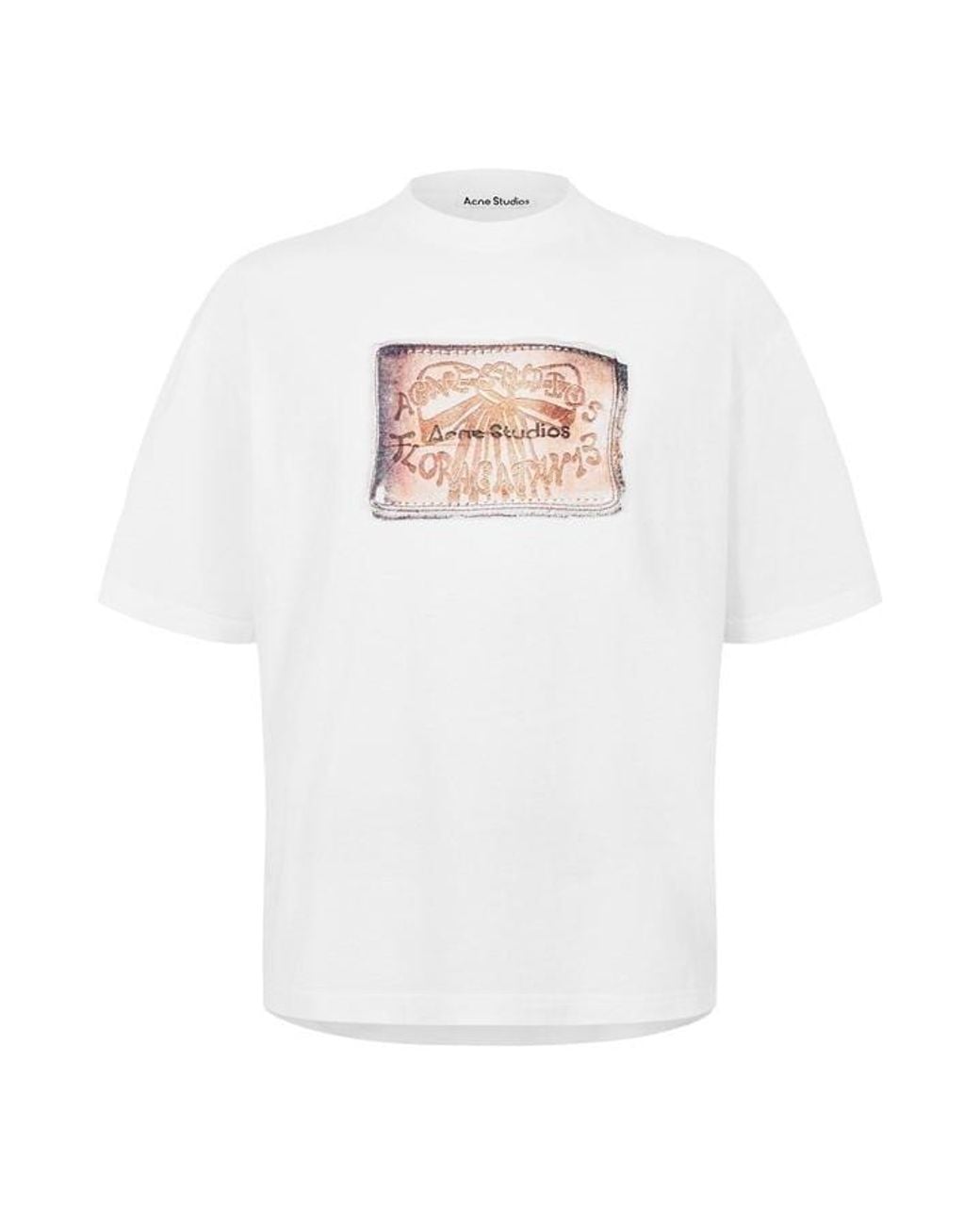 Acne White Label Oversized T-Shirt for men