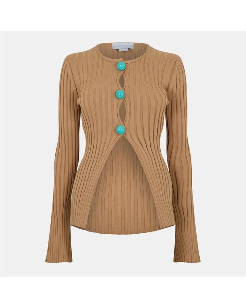 Stella McCartney Brown Ribbed Cardigan