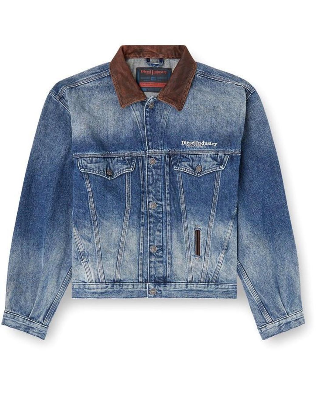 DIESEL Blue Denim Jacket for men