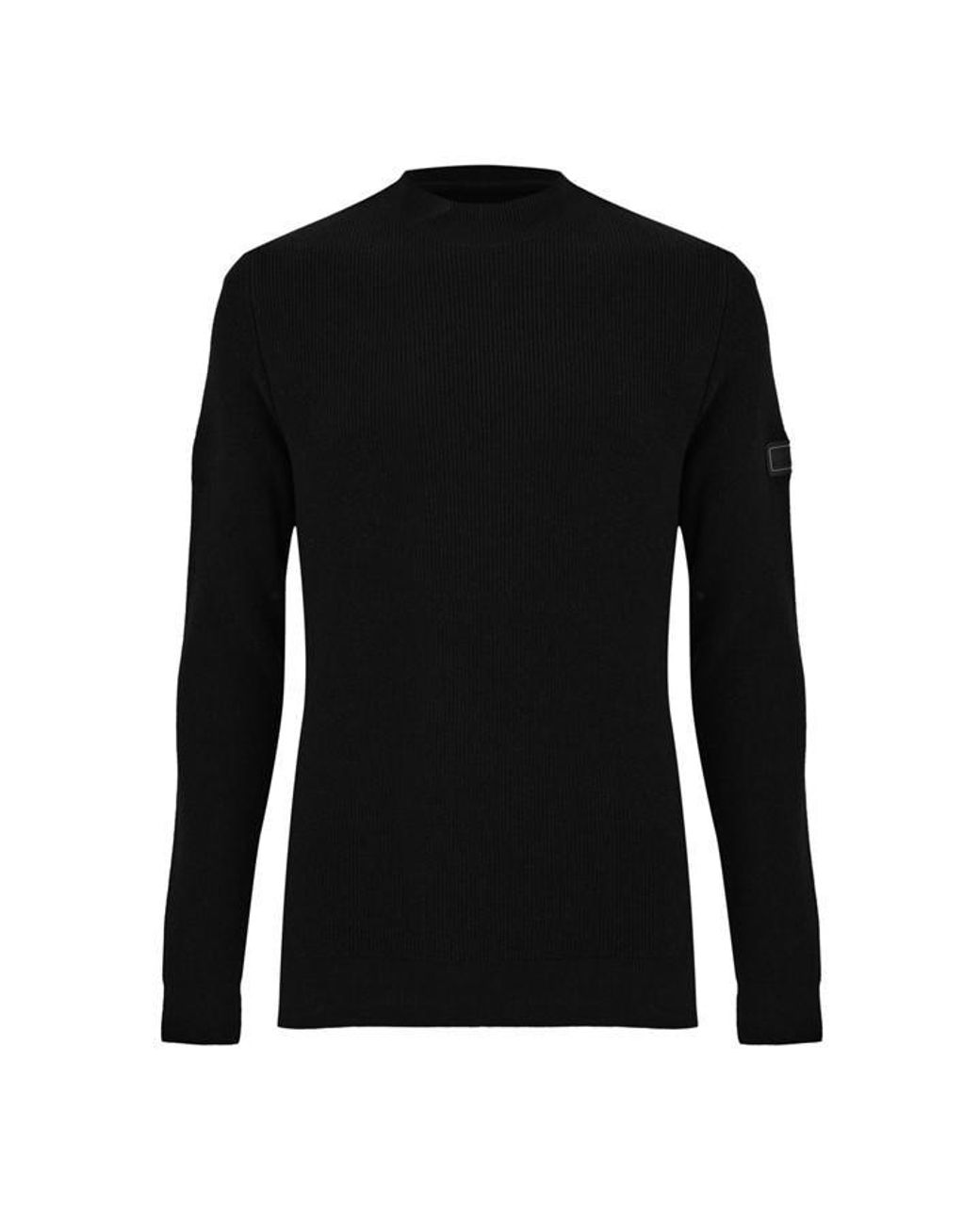 Barbour Black Crawley Crew Neck Jumper for men