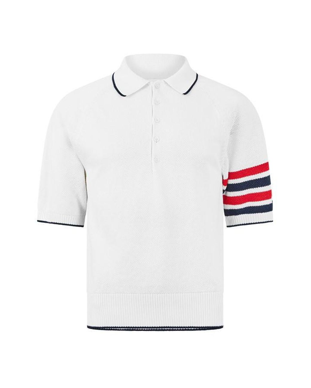 Thom Browne White Tb Crossover Ss Polo Sn63 for men