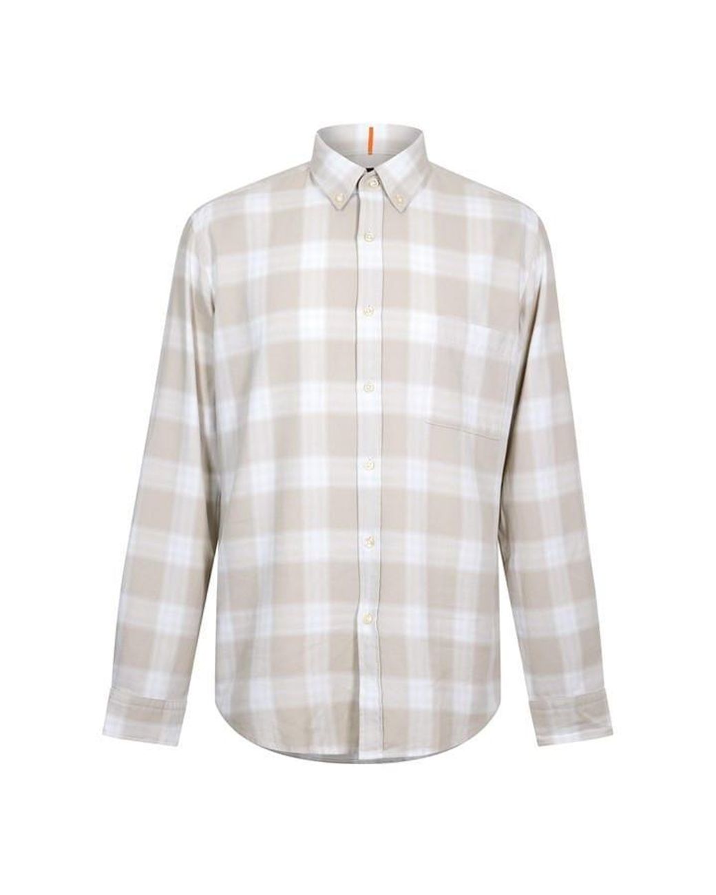 Boss White Check Shirt, Eye-Catching Print for men