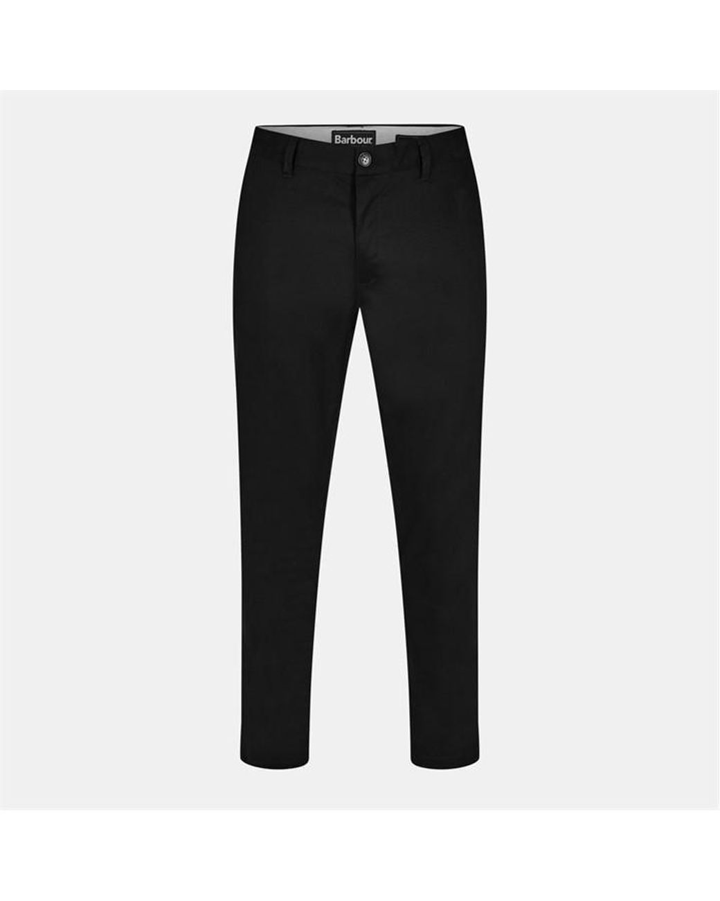 Barbour Black Sueded Sateen Slim Trousers for men