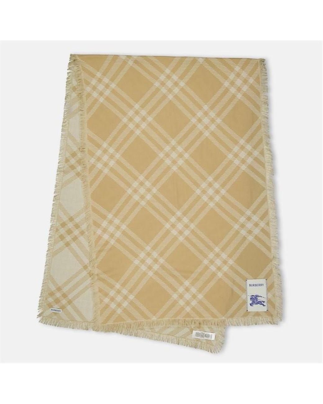 Burberry Natural Tribar Woven Midweight Scarf