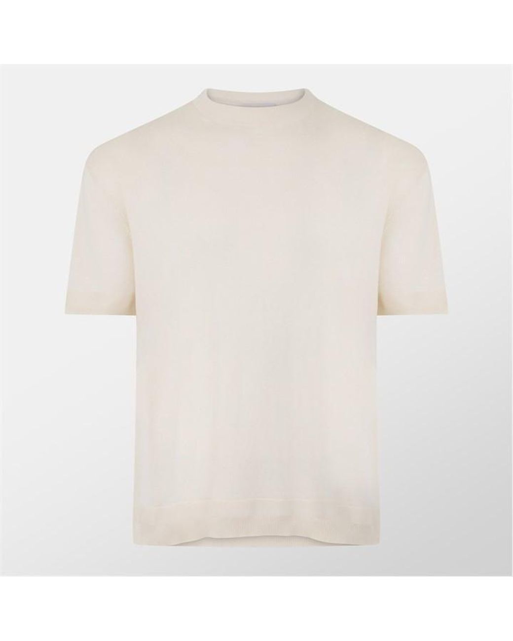 Moncler White Knit T-Shirt for men