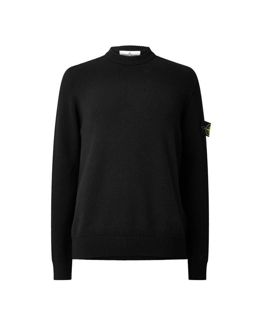 Stone Island Black Stone Textured Knit Sn64 for men