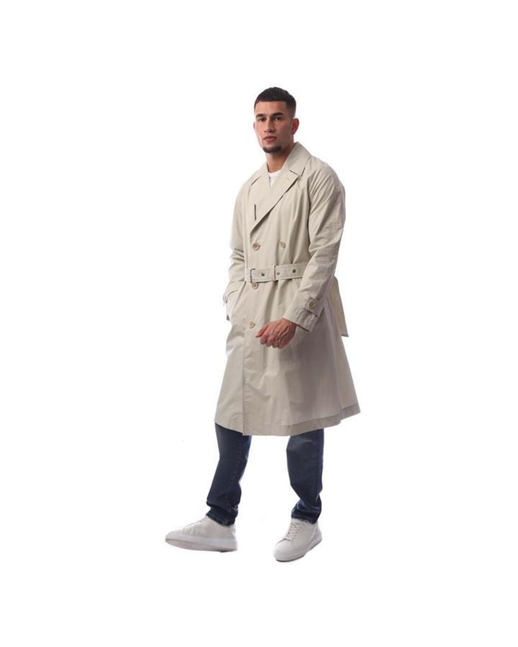 Boss Natural C Cam Belt Trench Coat for men