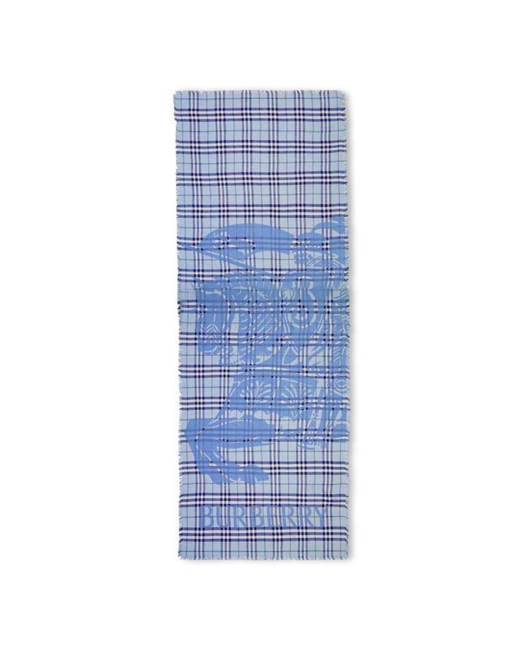 Burberry Blue Burb Gauze Scarf Ld63