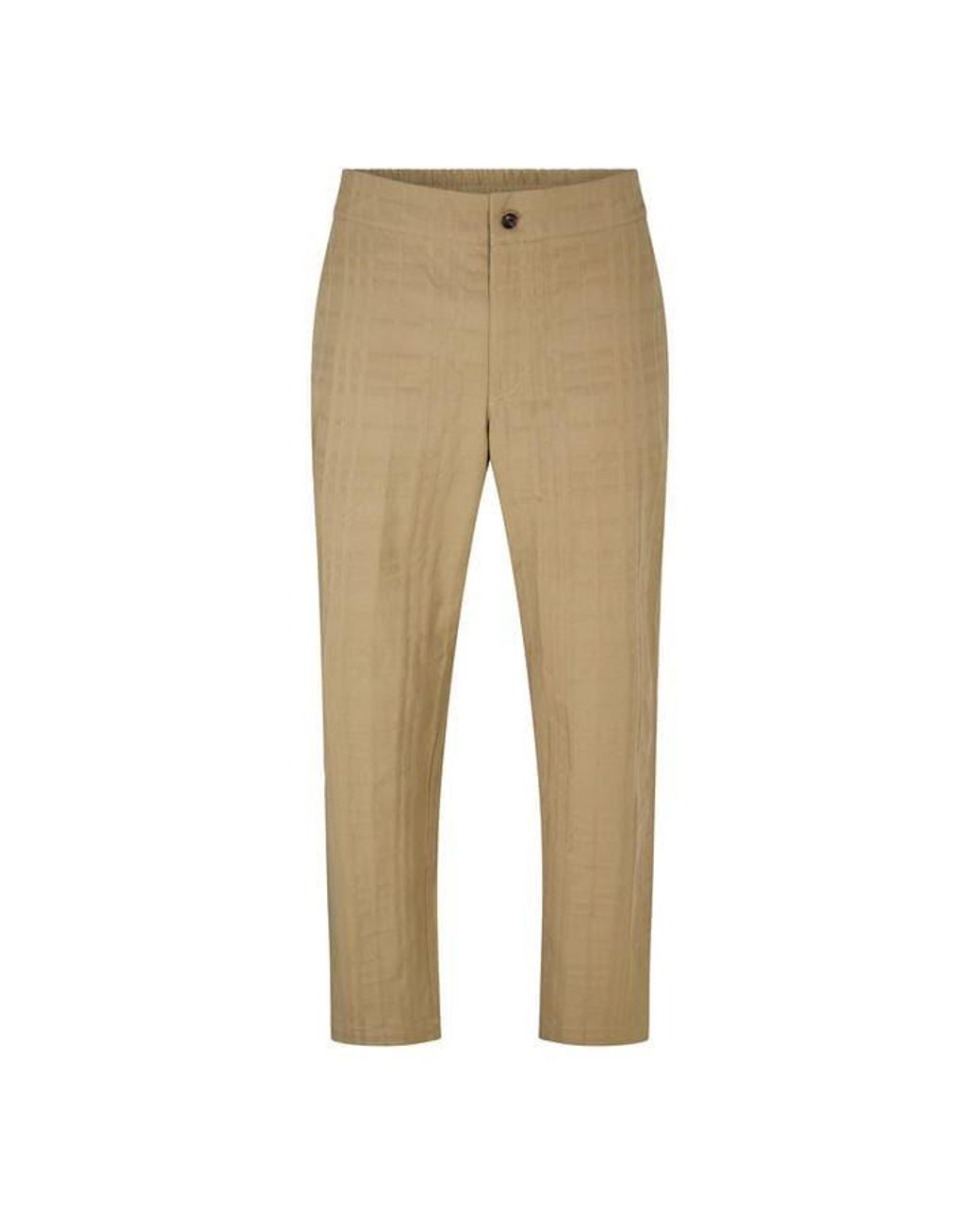 Burberry Natural Duncan Straight Leg Trousers for men