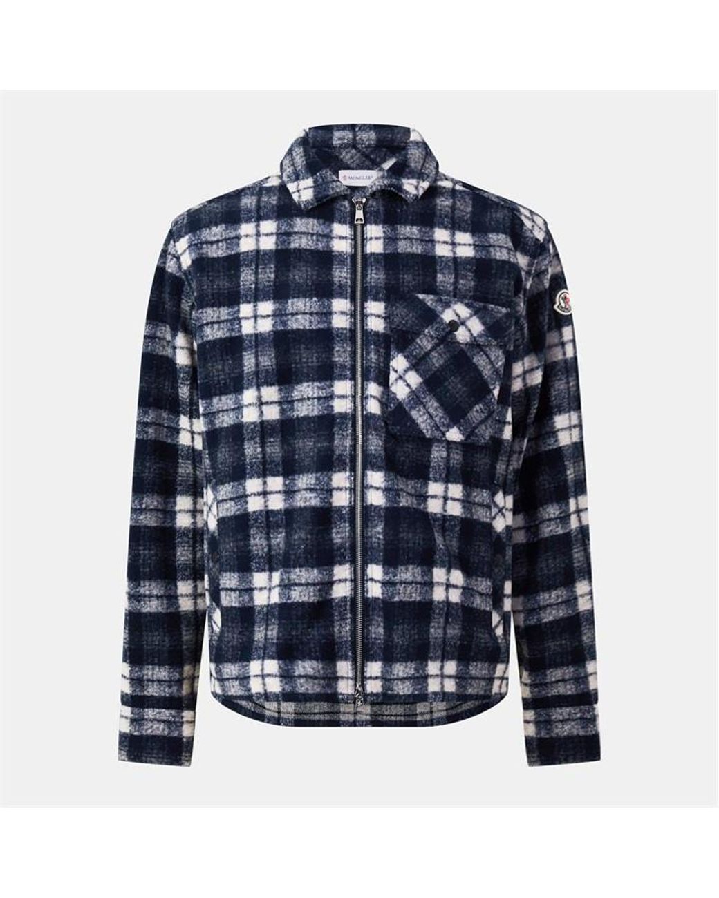 Moncler Blue Technical Overshirt for men
