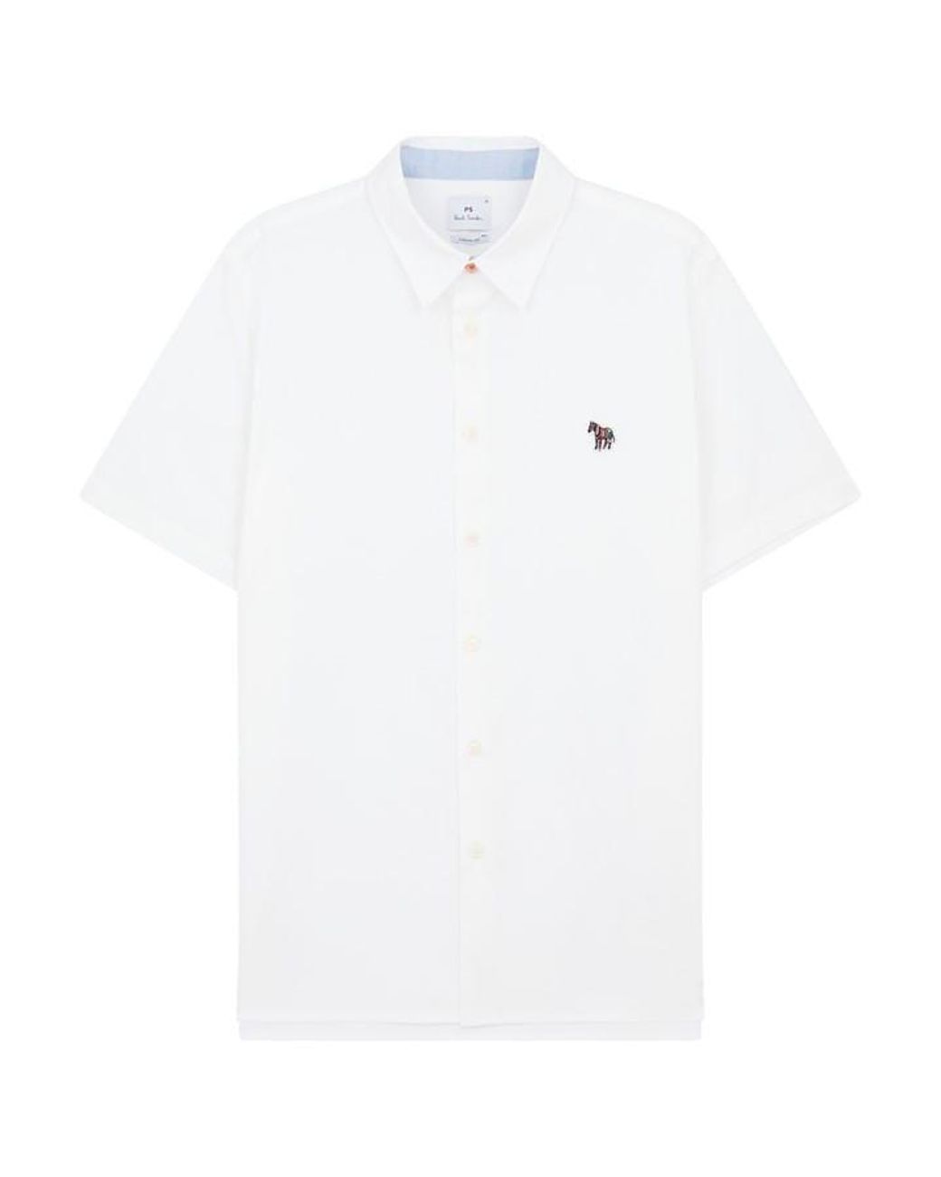 Paul Smith White Short-Sleeve Plain Shirt for men