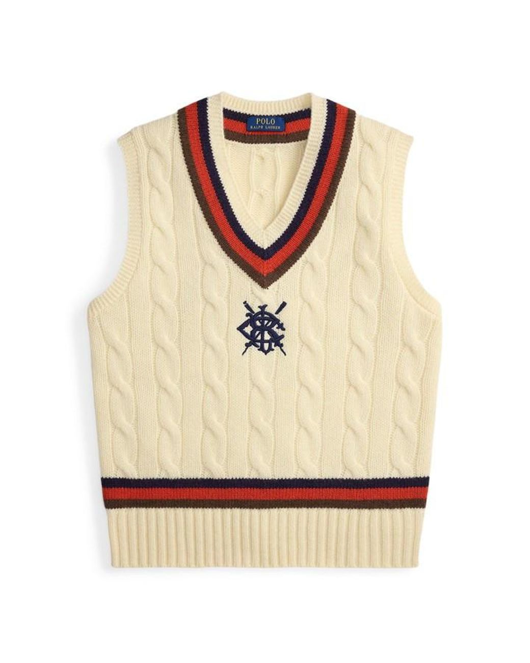 Polo Ralph Lauren White Crew Neck Jumper for men