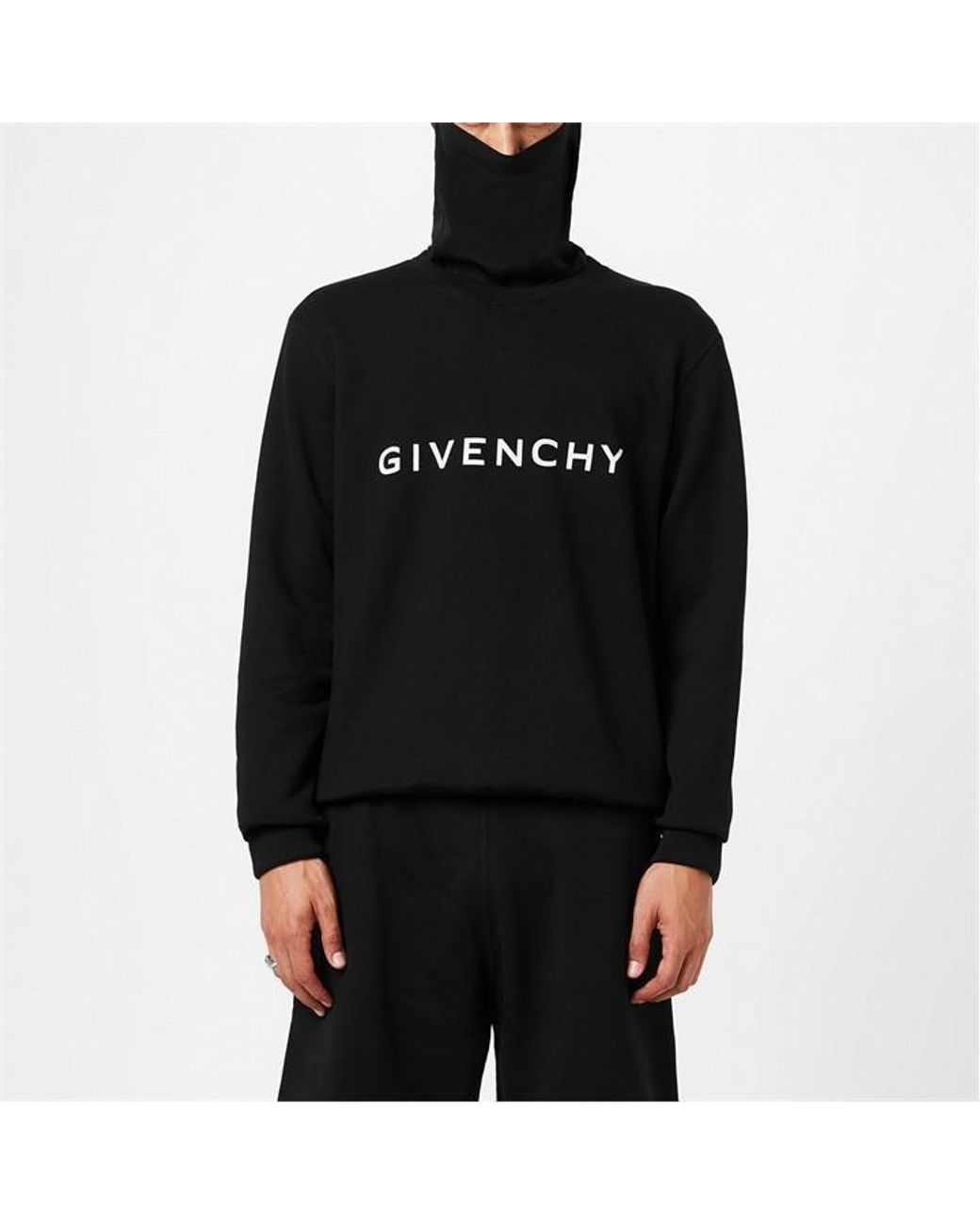 Givenchy Black Logo Cotton Archetype Sweatshirt for men