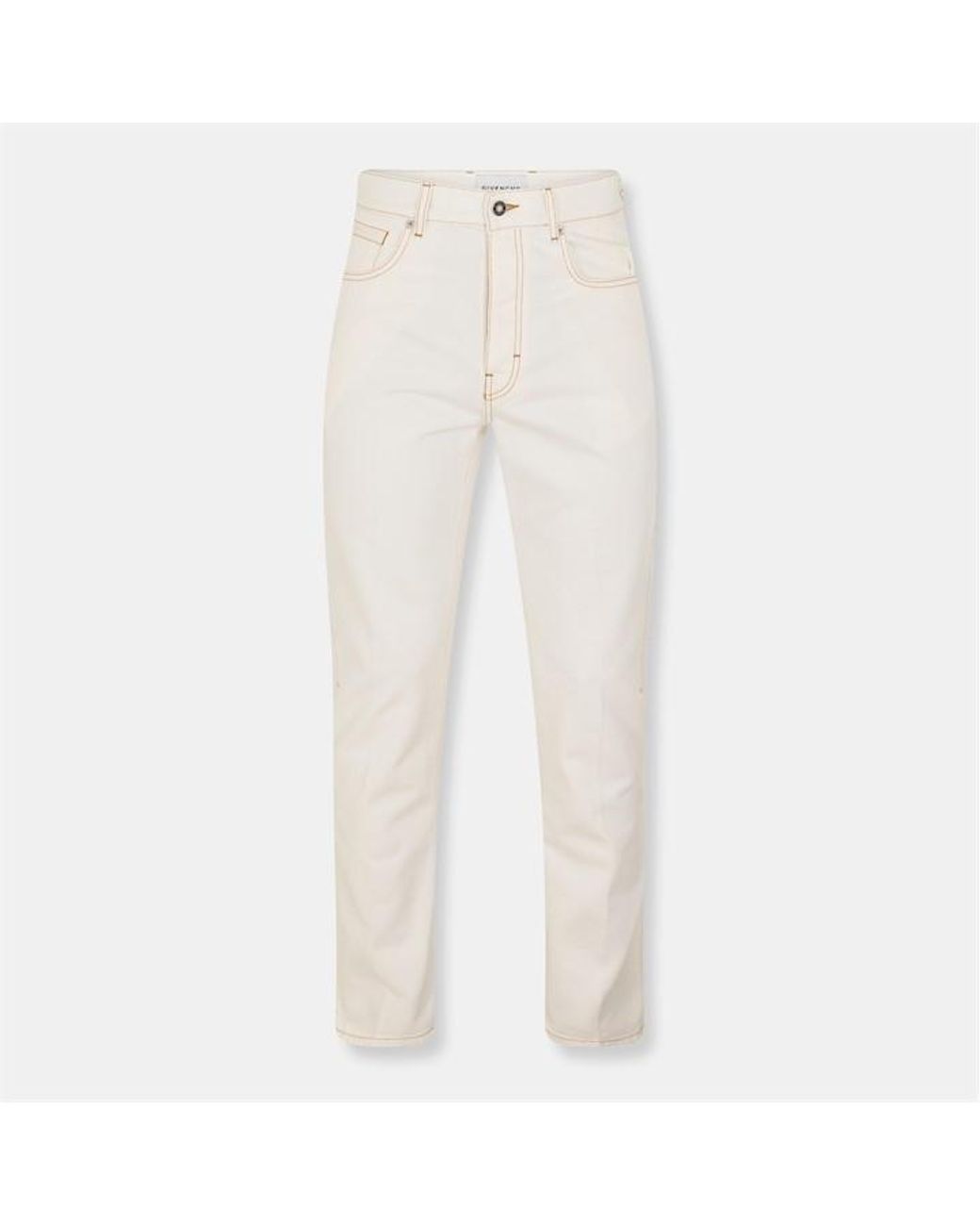 Givenchy White Straight Leg Jeans for men