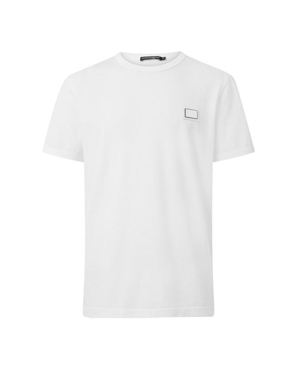Dolce & Gabbana White Dg New Plate Tee Sn63 for men