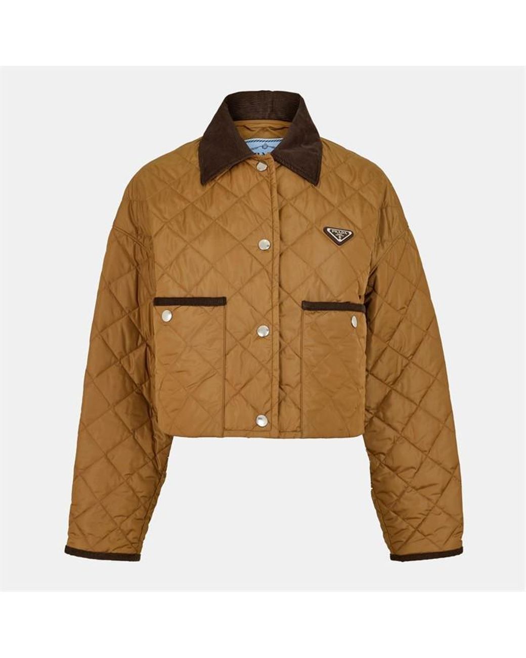 Prada Brown Cropped Quilted Jacket