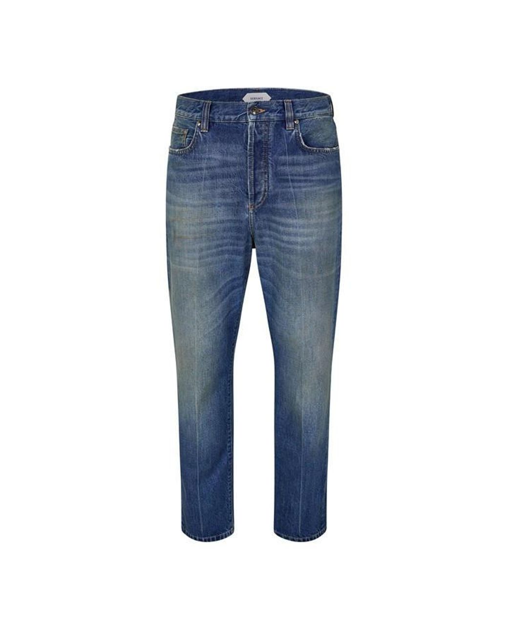 Versace Blue Rigid Stnwsh Sn64 for men