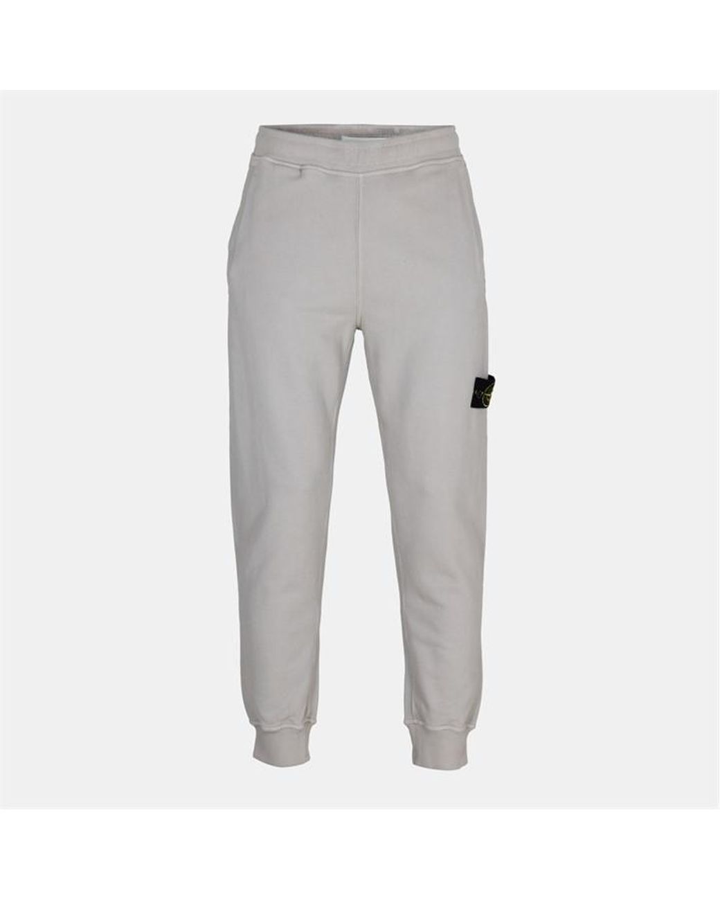 Stone Island Gray Closed Hem Fleece Joggers for men