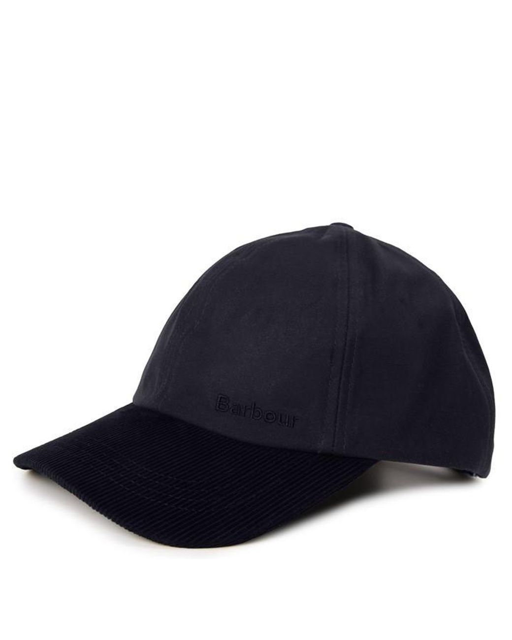 Barbour Blue Ashby Waxed Cotton With Cord Peak Cap for men