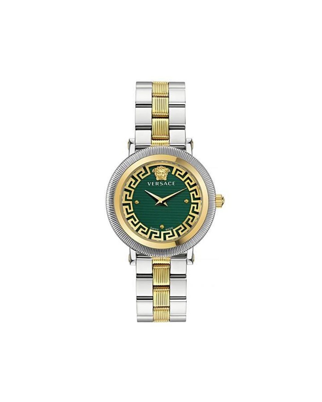 Versace Metallic Greca Flourish Quartz Analogue Watch