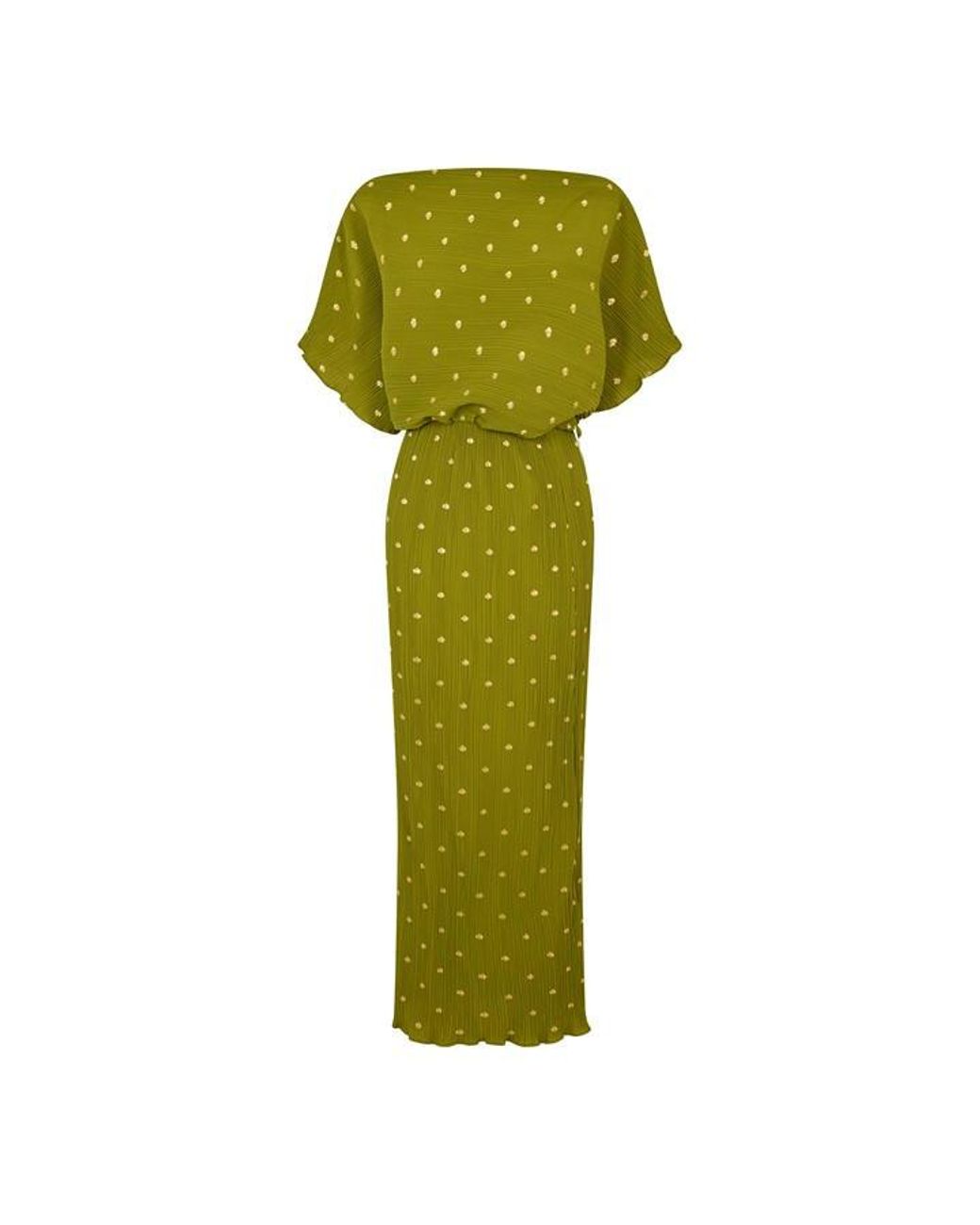 Never Fully Dressed Green Tilly Plisse Maxi Dress