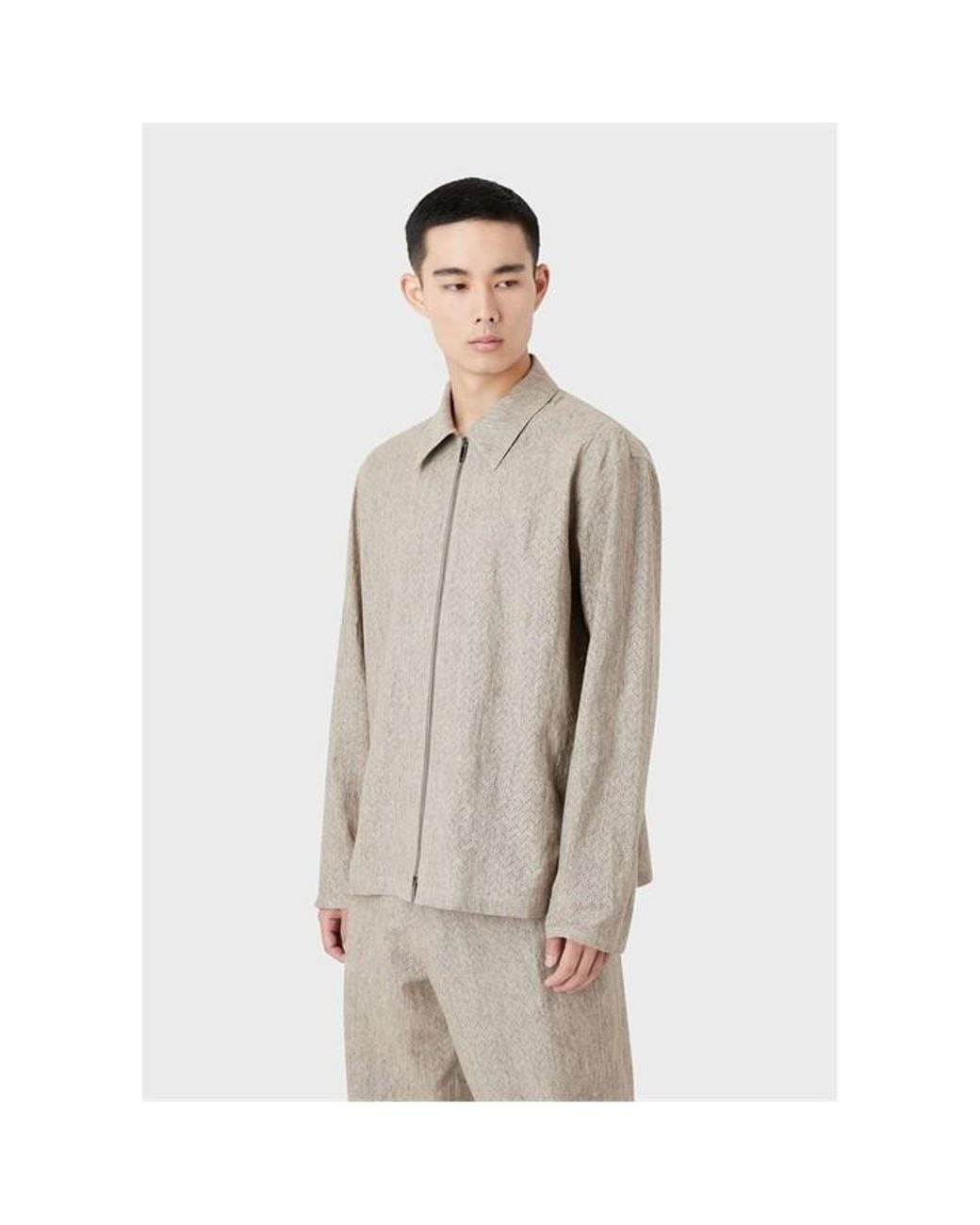 Emporio Armani Gray Overshirt for men