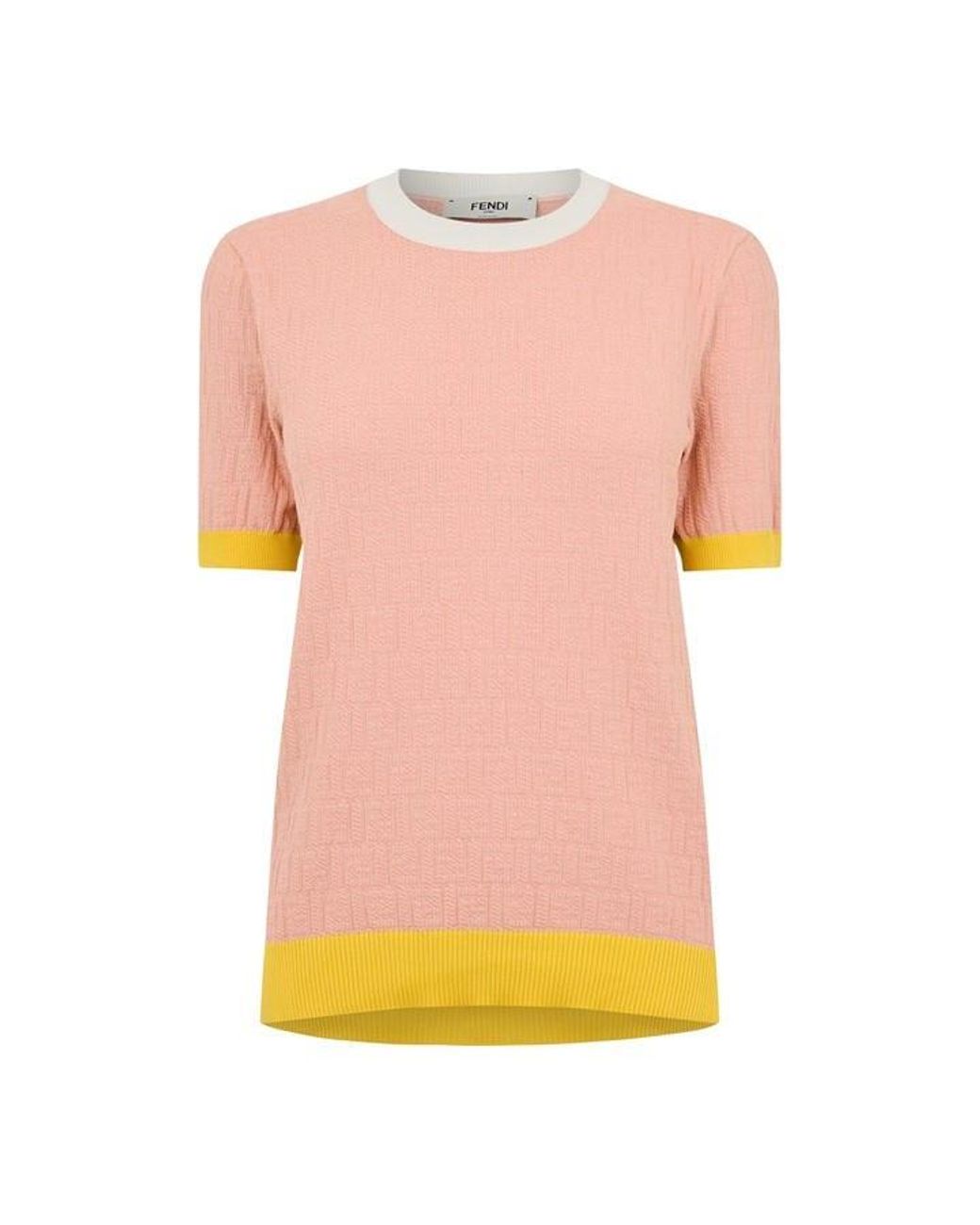 Fendi Pink Ff Pullover Knitted Top