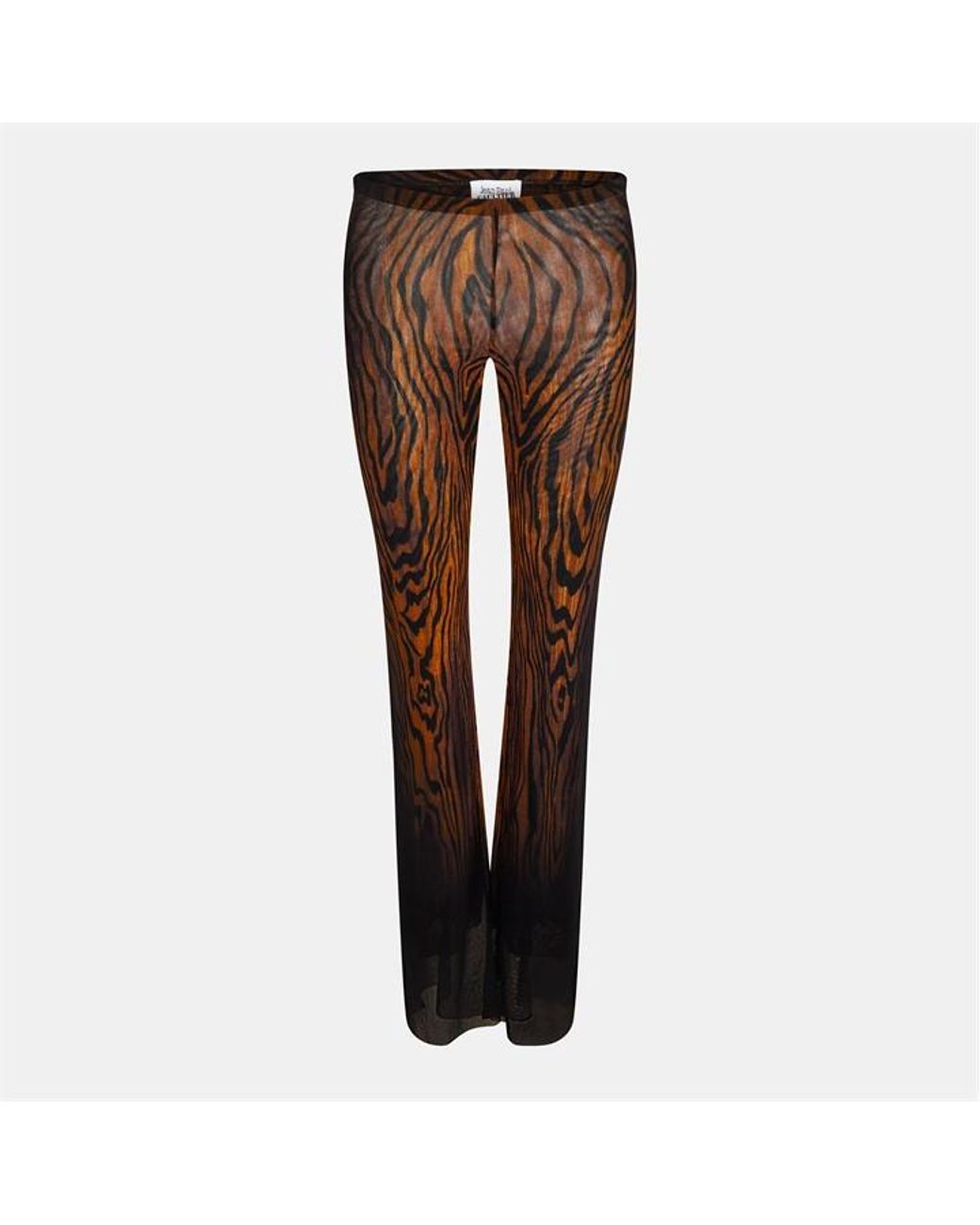 Jean Paul Gaultier Brown High Waisted Stretch Flared Trousers