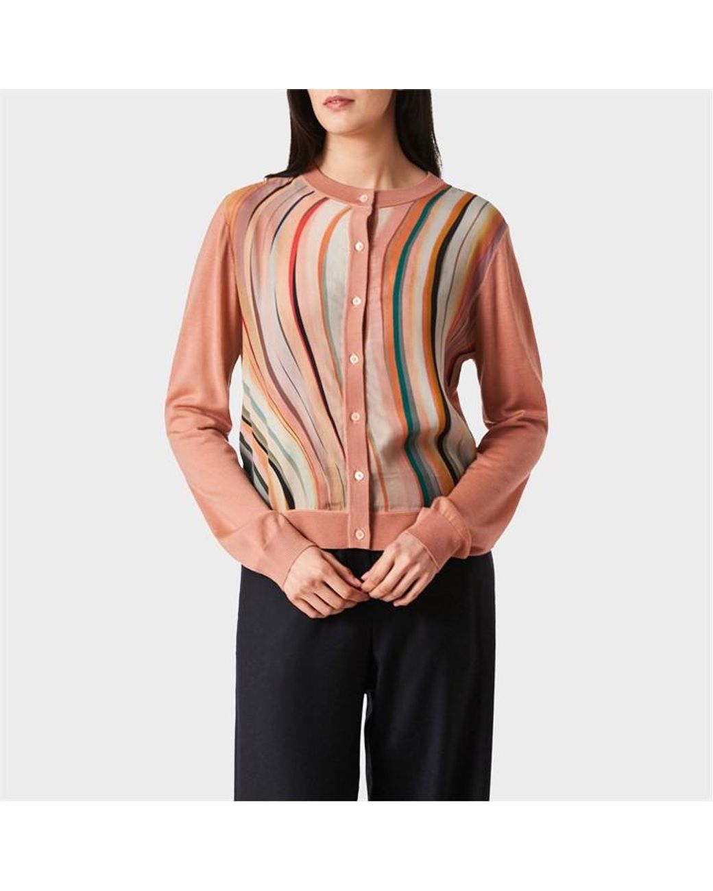 Paul Smith Black Swirl Structured Cardigan
