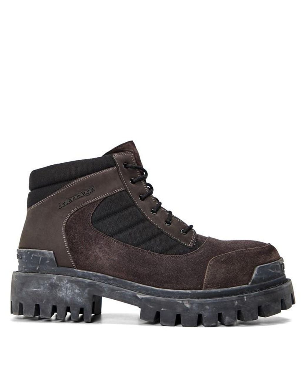 Balenciaga Gray Rugged Hiker Boots for men