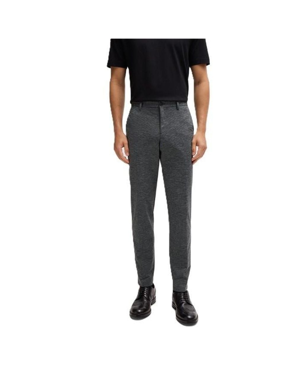 Boss Black Straight Leg Trousers for men