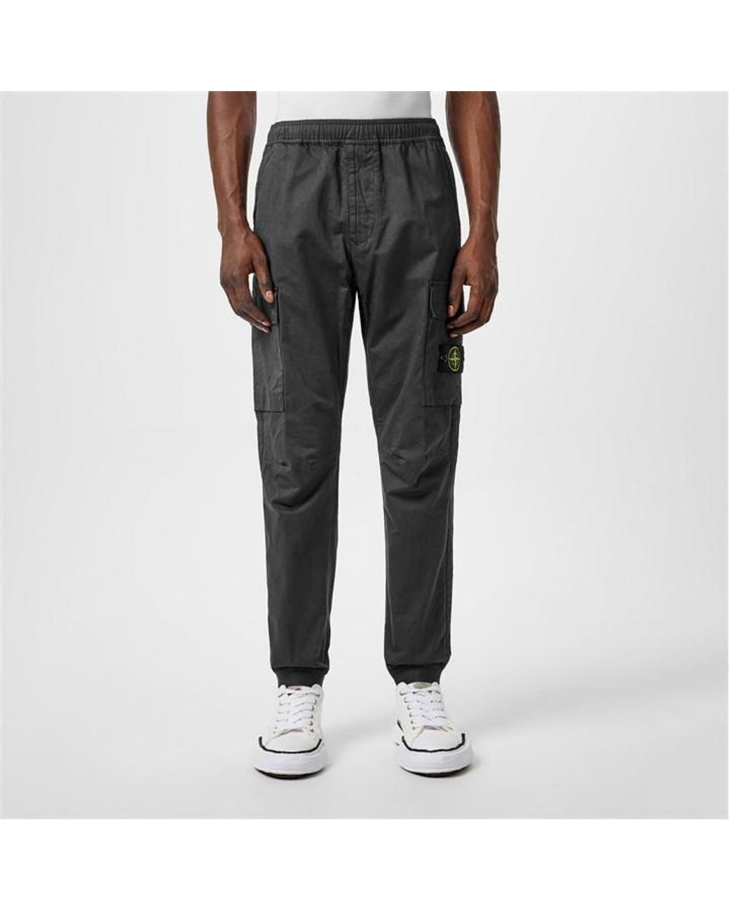 Stone Island Blue Raso Cargo Trousers for men