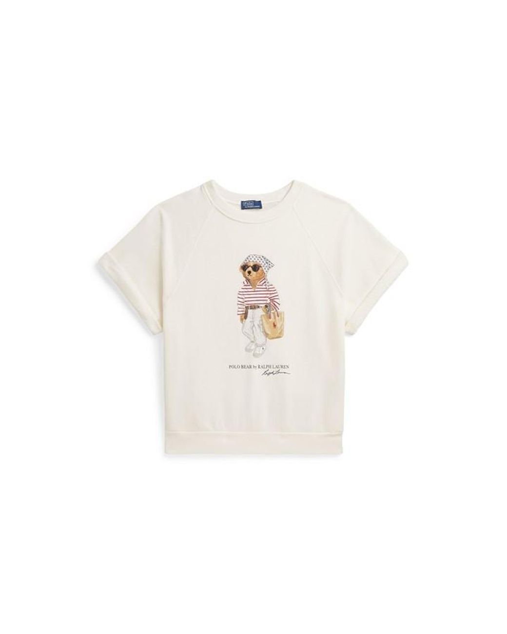 Polo Ralph Lauren White Cropped Sweatshirt
