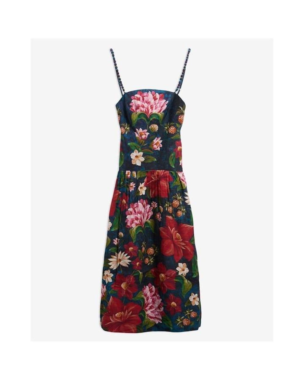 BARBOUR X FARM RIO Red Maxi Dress